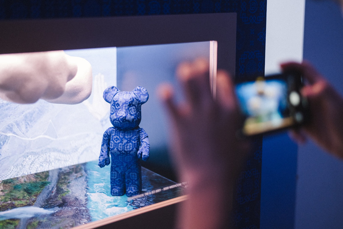 Recap of the CLOT x Nike x Medicom Toy "ROYALE UNIVERSITY BLUE SILK" BE@RBRICK 400% & 100% Launch Event at Tx Huaihai!