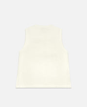 Flower Porcelain Plate Printed Vest (White)