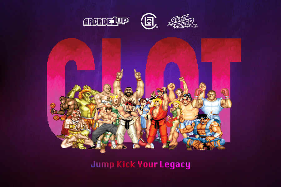 CLOT AND ARCADE1UP JOIN FORCES FOR STREET FIGHTER™ II BIG BLUE ARCADE MACHINE AND APPAREL COLLECTION