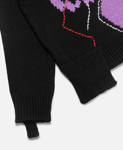 Argyle Crew-neck Sweater (Black)