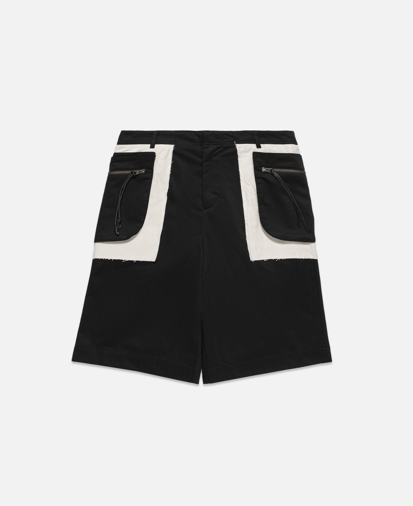 Raw Edge Cargo Shorts (Black)