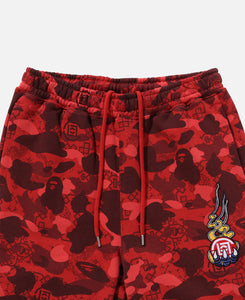 Camo Logo Sweat Pants (Red)