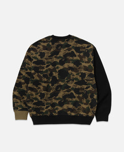 Camo Shark Crewneck (Olive)