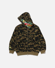 Camo Shark Full Zip Hoodie (Olive)