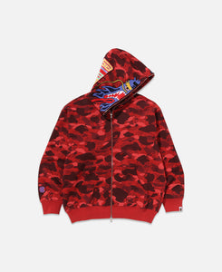 Camo Shark Full Zip Hoodie (Red)