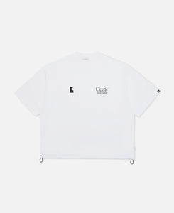 Enbroidery T-Shirt With Drawstrings 002 (White)