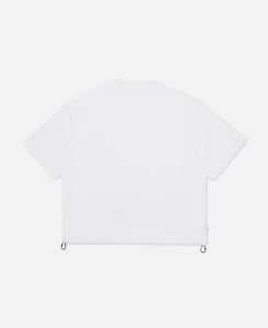 Enbroidery T-Shirt With Drawstrings 002 (White)