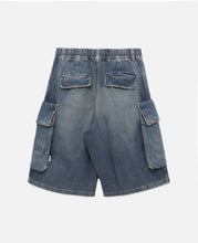 Vintage Dyed Selvedge Denim City Military Half Pants (Blue)