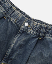 Vintage Dyed Selvedge Denim City Military Half Pants (Blue)