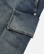 Vintage Dyed Selvedge Denim City Military Half Pants (Blue)