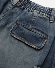 Vintage Dyed Selvedge Denim City Military Half Pants (Blue)