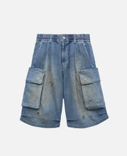 Vintage Dyed Selvedge Denim City Military Half Pants (Indigo)