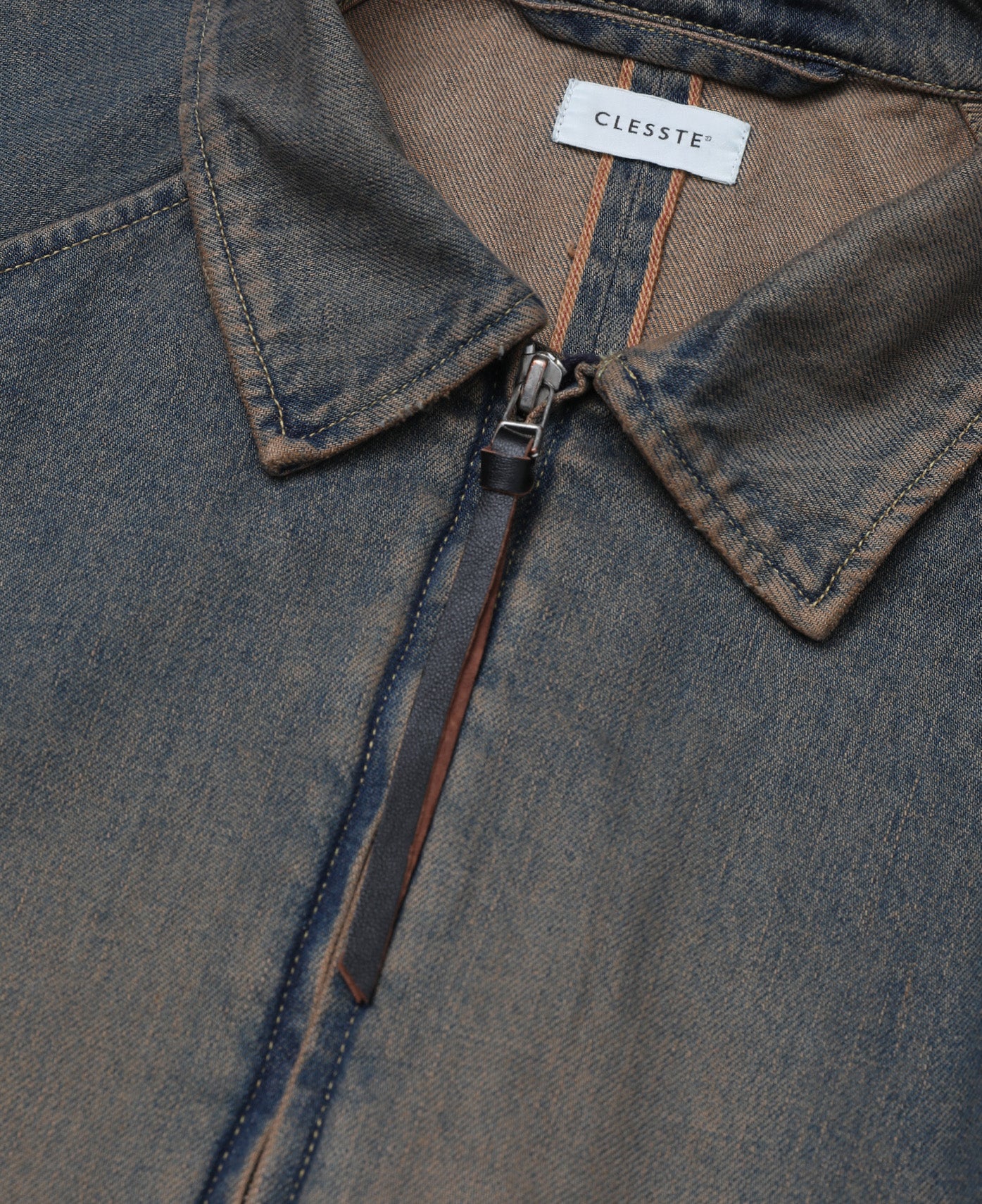 Vintage Dyed Selvedge Denim City Utility Jacket (Beige)