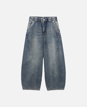 Vintage Dyed Selvedge Denim Massive Twisted Pants (Blue)