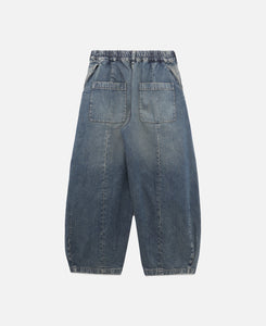 Vintage Dyed Selvedge Denim Massive Twisted Pants (Blue)
