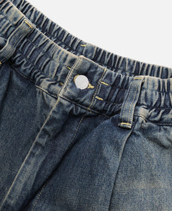 Vintage Dyed Selvedge Denim Massive Twisted Pants (Blue)