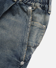 Vintage Dyed Selvedge Denim Massive Twisted Pants (Blue)
