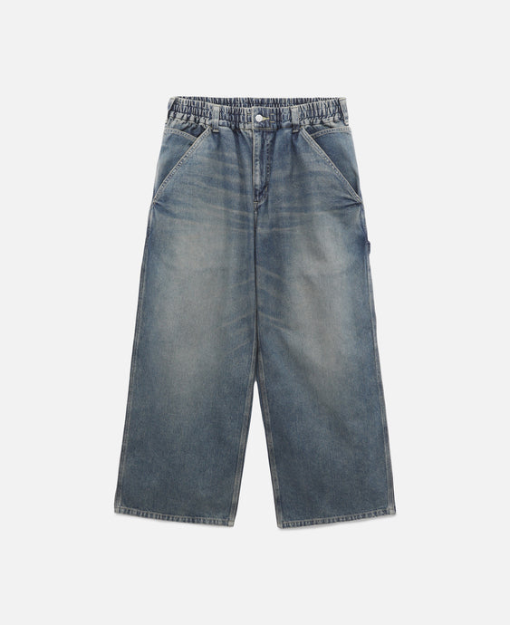 Vintage Dyed Selvedge Denim Worker Pants (Blue)