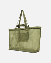 Large Silk Print Beach Bag (Olive)