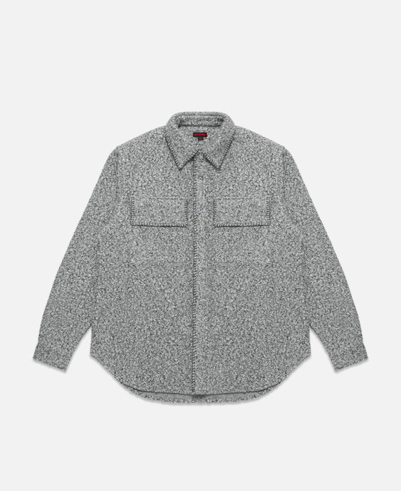 Button Up Pattern Shirt (Grey)