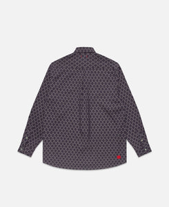 Chinese Button Pattern Shirt (Purple)