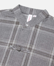 Chinese Checked Shirt (Grey)