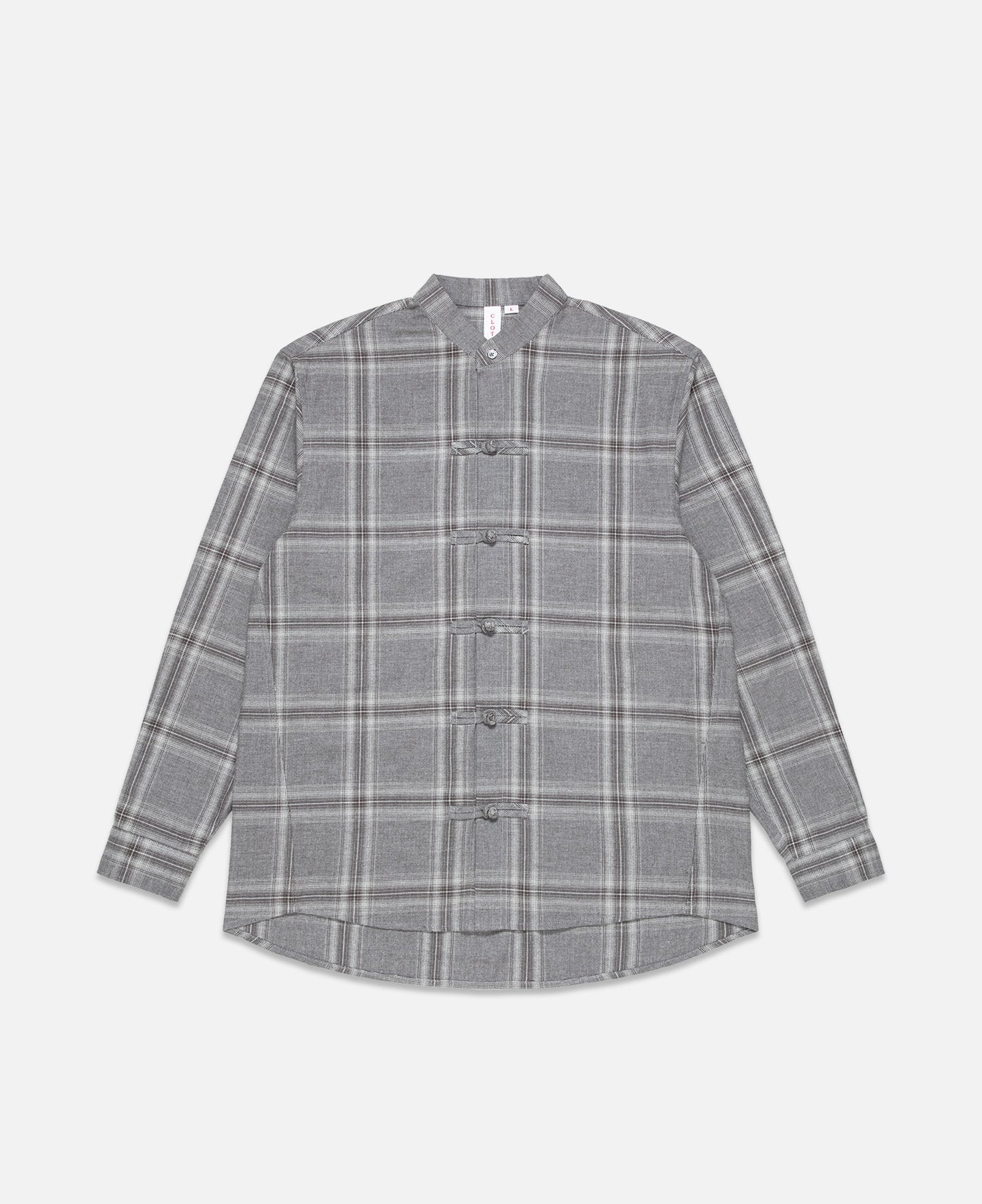 Chinese Checked Shirt (Grey)