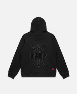 Cut Out Logo Hoodie (Black)