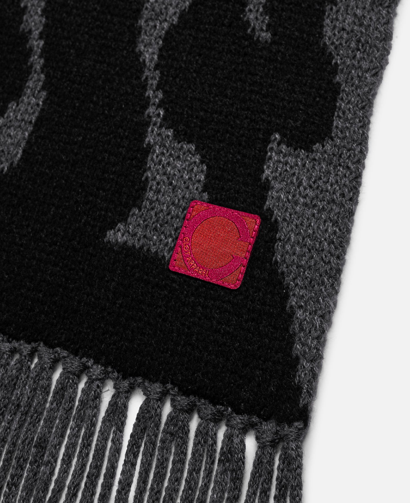 Flame Knit Scarf (Grey)