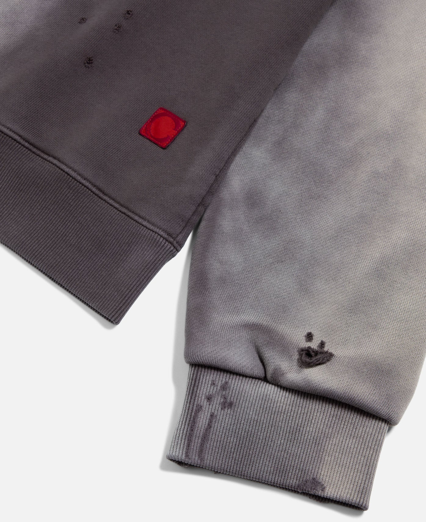 Heavy Washed Zip Up Hoodie (Black)