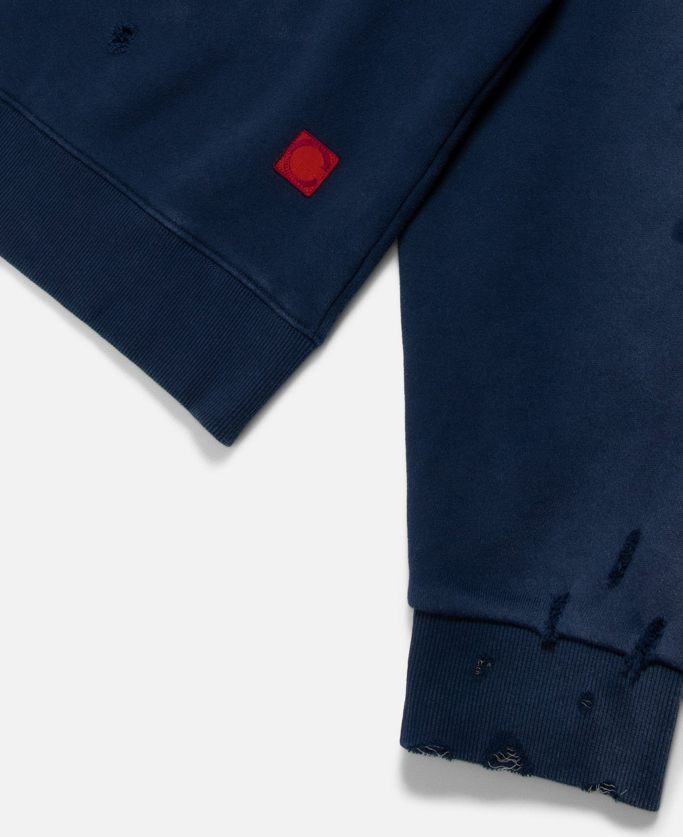 Heavy Washed Zip Up Hoodie (Blue)