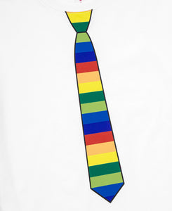 Kids Rainbow Tie T-Shirt (White)