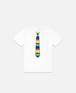 Kids Rainbow Tie T-Shirt (White)