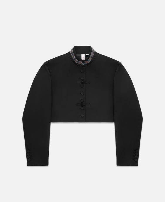 Ladies Stand Collar Jacket (Black)