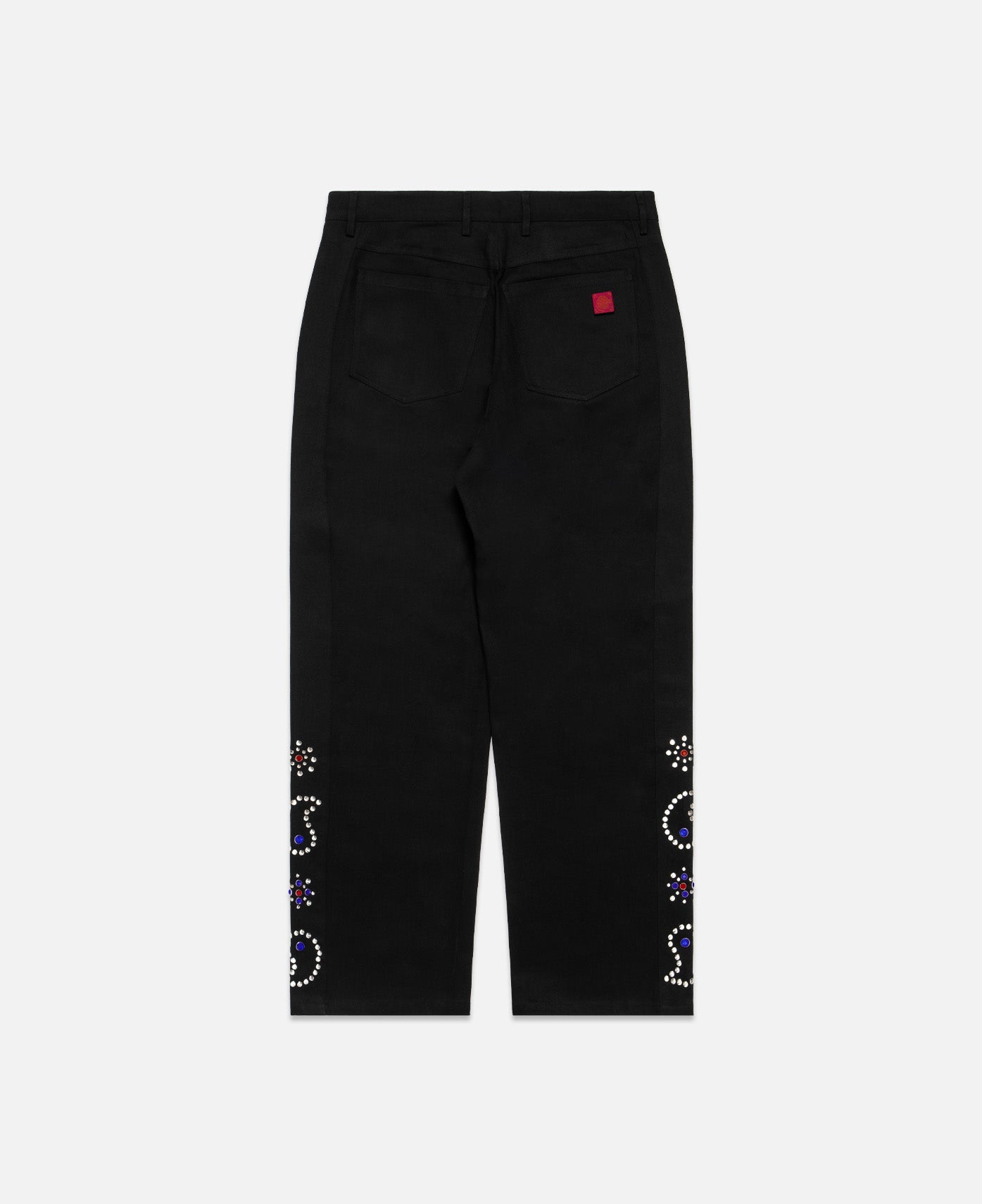 Paisley Studded Twill Pants (Black)