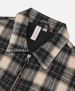 Quilted Checked Jacket (Black)