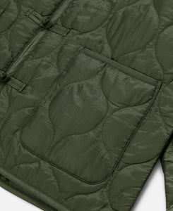 Quilted Chinese Jacket (Olive)