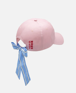Stripe Ribbon Cap (Pink)