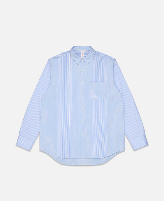 Striped Panel Shirt (Blue)