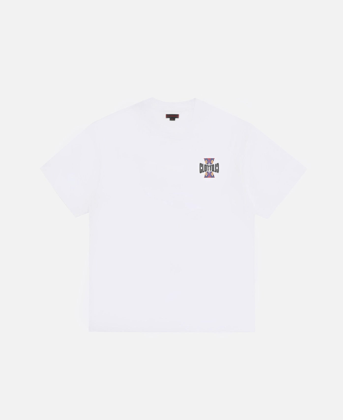 Trapezoid Pattern T-Shirt (White)