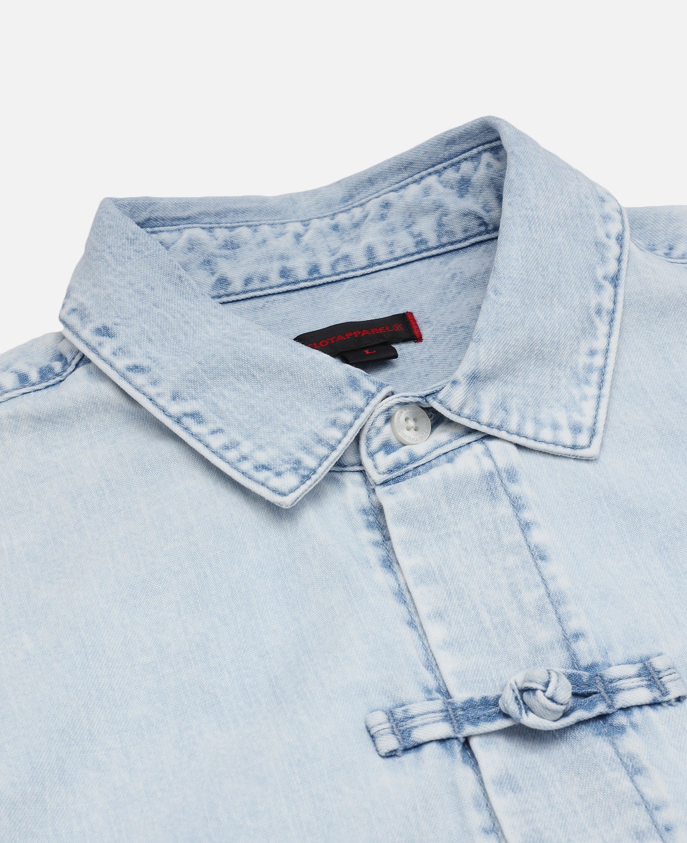 Washed Chinese Shirt (Blue)