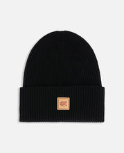 Coach Clot Patch Knit Beanie (Black)