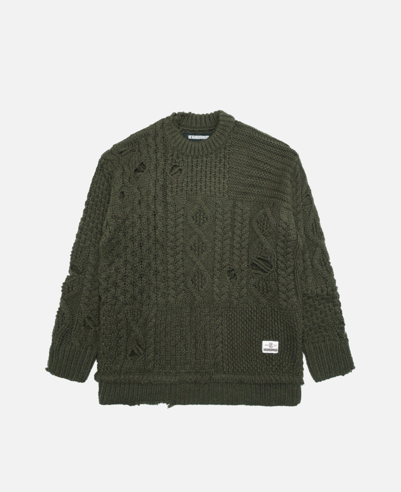 Patchwork Savage Sweater (Olive)
