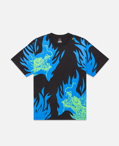 Burning Dragon T-Shirt (Blue)