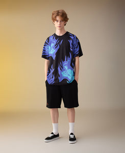 Burning Dragon T-Shirt (Purple)