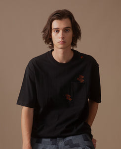 CLOTTEE Foil Print T-Shirt (Black)