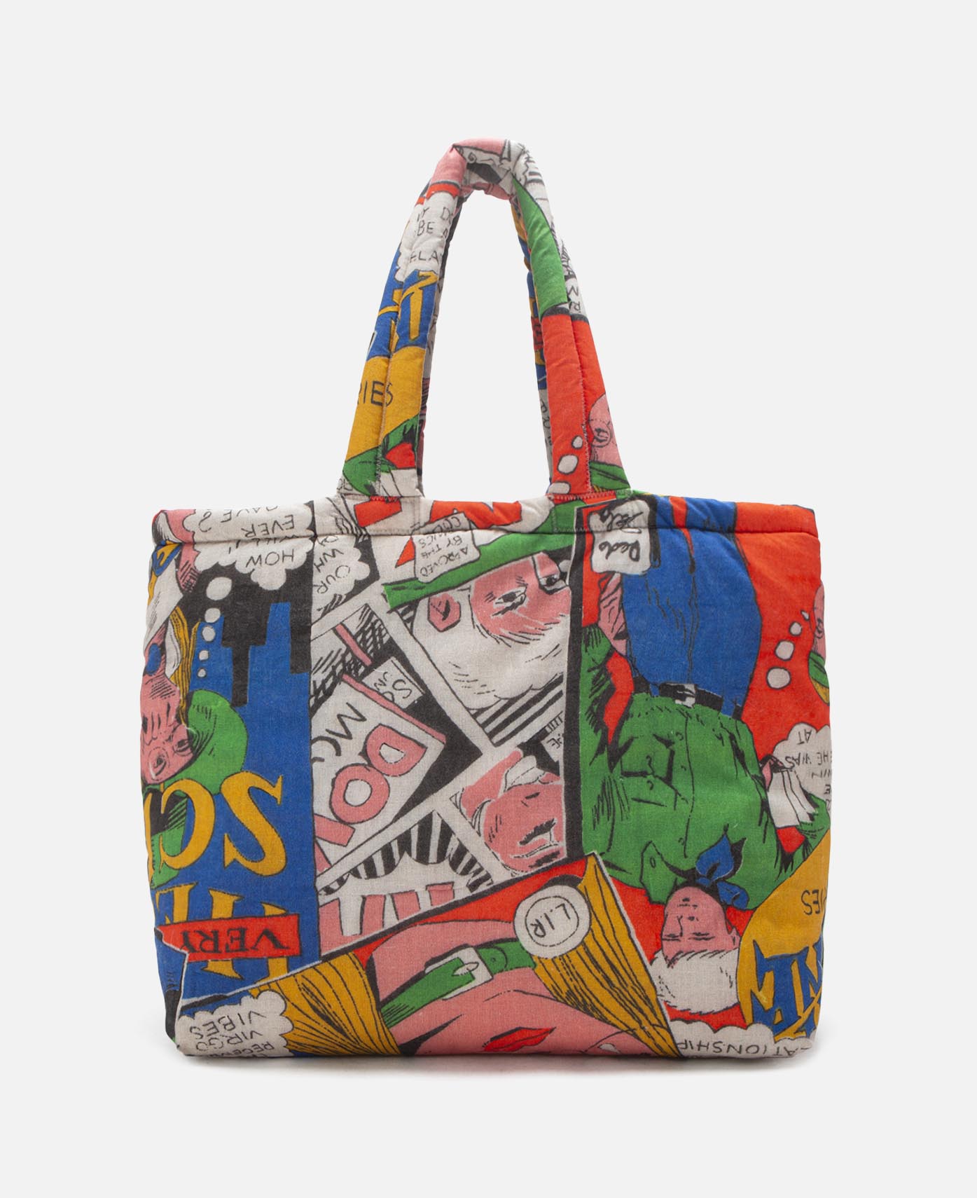 Unisex Comic Medium Puffer Bag (Multi)