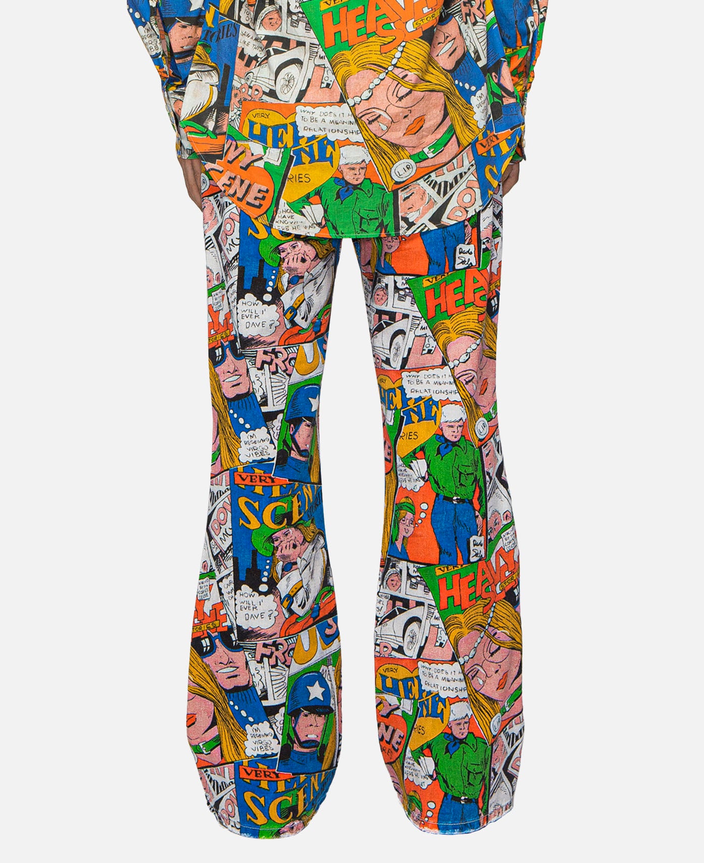 Unisex Printed Denim Pants (Multi)