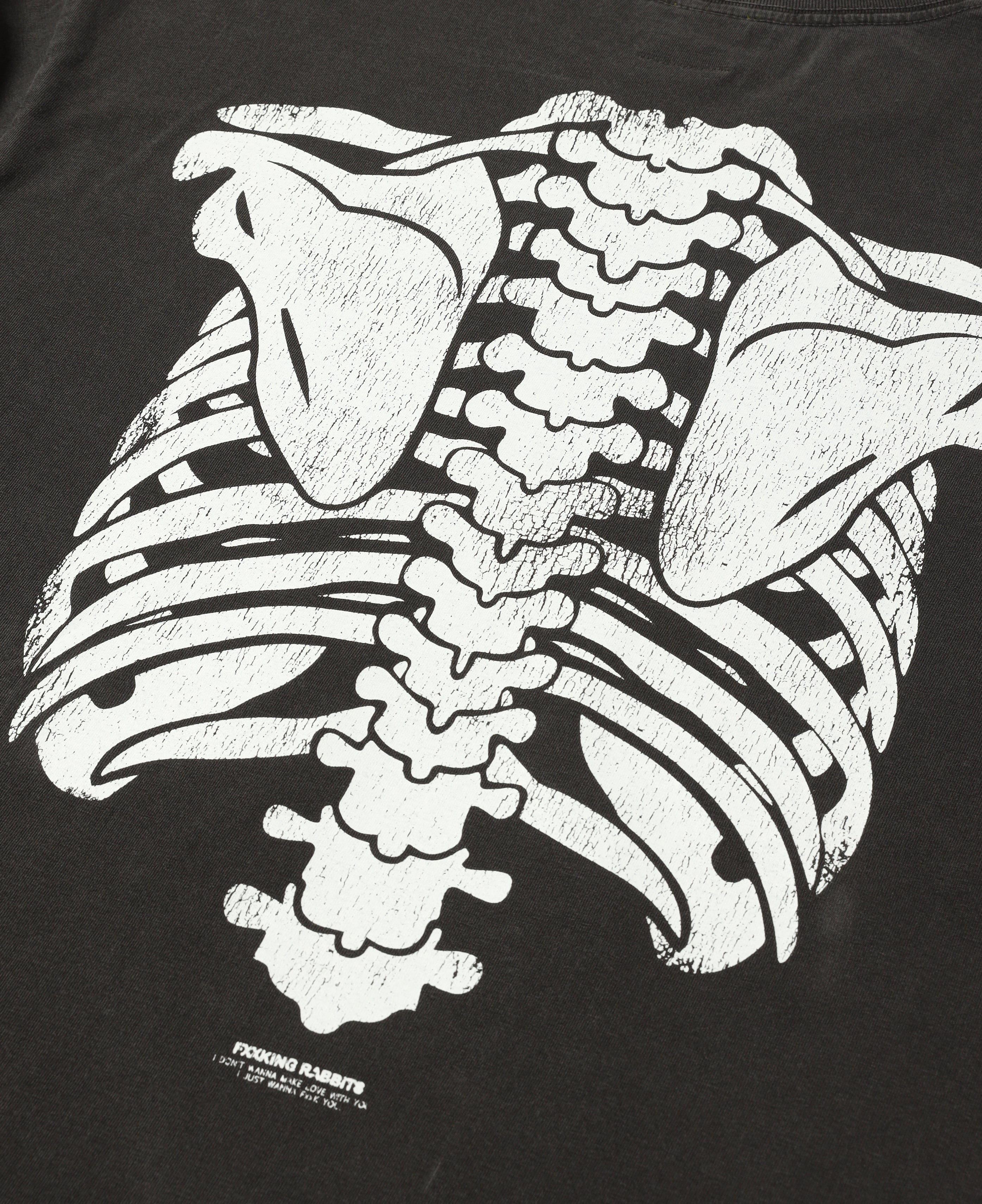 Bone Garment Dye L/S T-Shirt (Black)