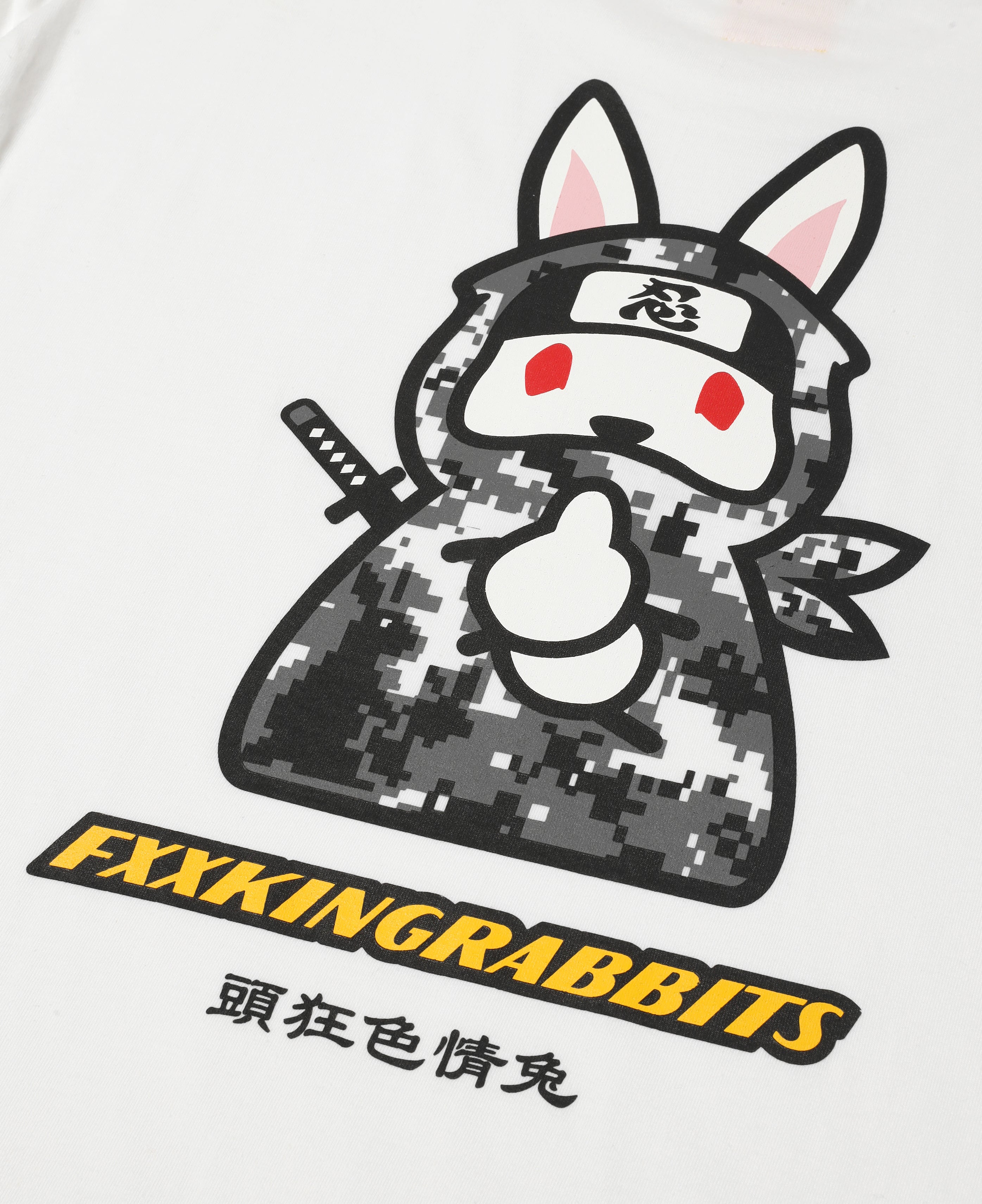 Ninja-Rabbit T-Shirt (White)